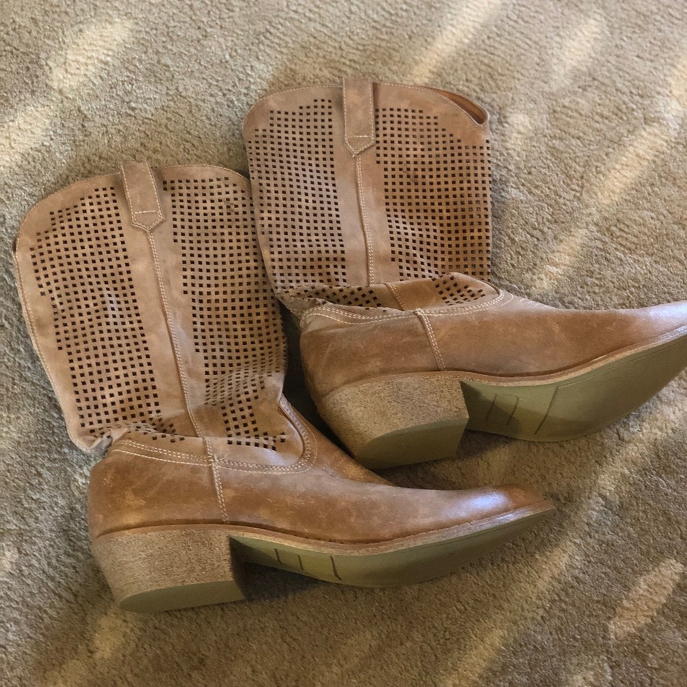 Perforated Cowgirl Boots